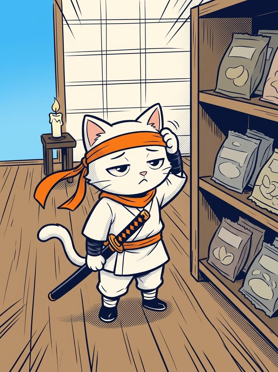 Every ninja needs a snack. But the shelves are full of mid.