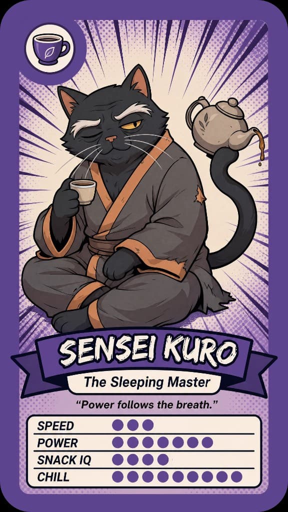 Sensei Kuro dojo card: The Sleeping Master